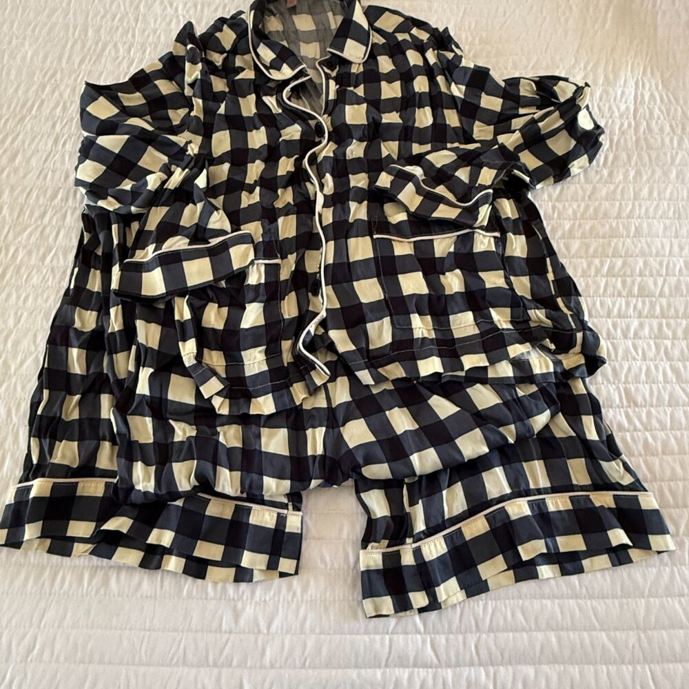 JCrew Soft Shine pajama pant set in gingham, size S - Picture 3 of 6